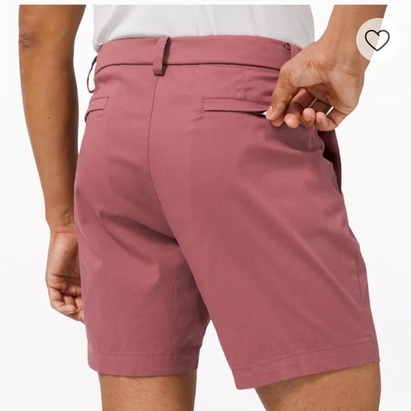 lululemon athletica Men 34” Shorts - salmon pink mauve - Picture 2 of 13